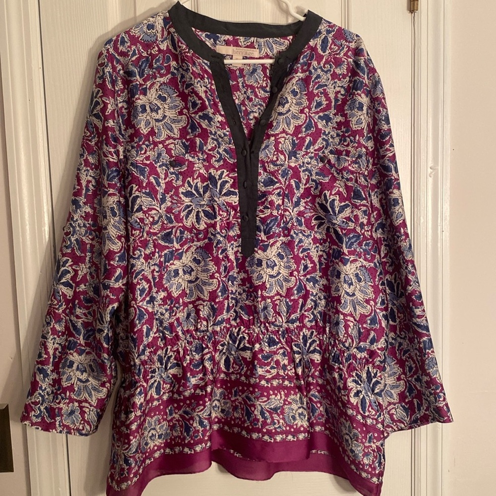 Banana Republic Purple, Blue, and Gray Tunic
